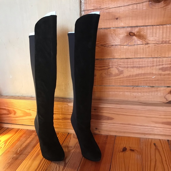 Betsey Johnson Black Knee-high Boots, EUC, 7.5 - Picture 2 of 16